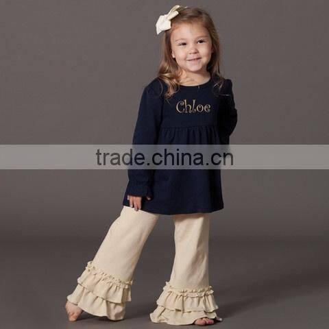 100% Cotton Baby Summer spring girls blank ruffle sleeve t shirt white ruffle shirt for little girls