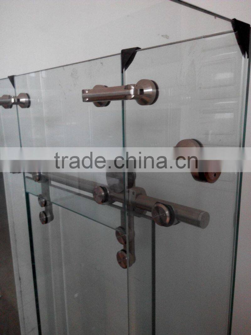 Popular modle Stainless steel glass door fitting for sliding door( glass connector)