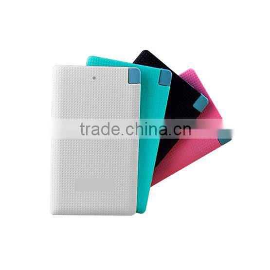 wholesale credit card power bank charger pocket power 4000mah