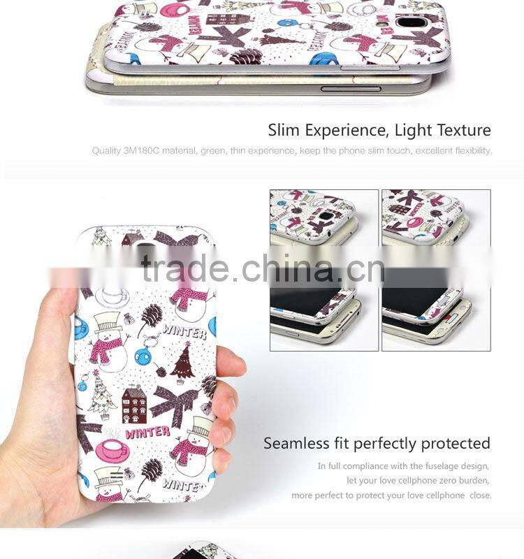 2014 for samsung s4 skin sticker cover with new design