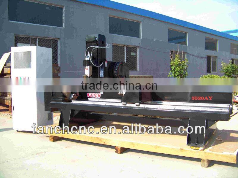 cnc round table leg router/AC Servo/4.5Kw water cooled spindle/Original NCStudio controller/Steel seamless welding