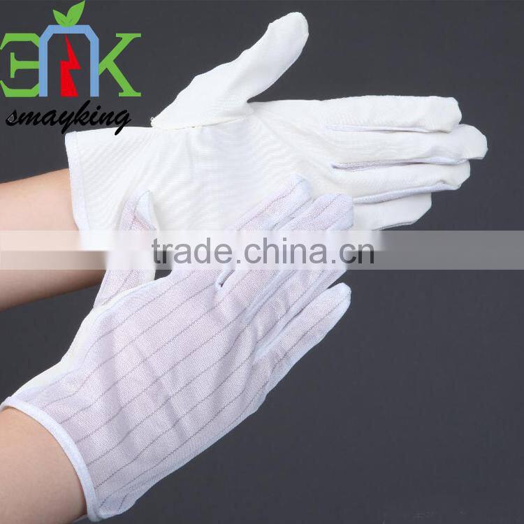 Double Sides ESD Antistatic Gloves 98% active polyester and 2% active carbon fiber