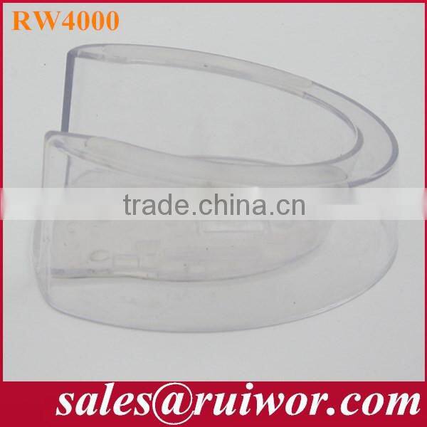 Tablets security warning exhibit holder in Interactive experience stores used in cabinet