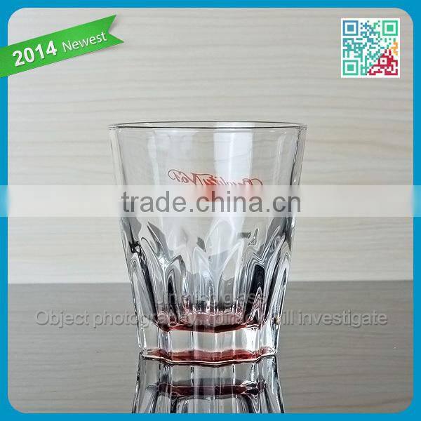 Anhui bengbu glass ware factory direcily supply oriange juice glass cup crystal transparent drinking glass mugs used in bars