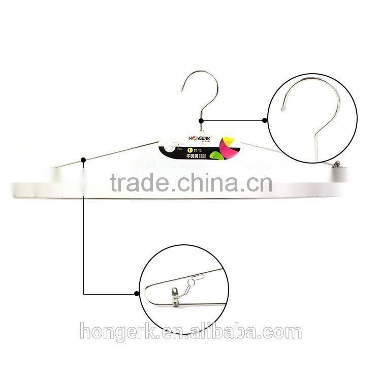 big metal stainless steel clothes hanger with strong clip