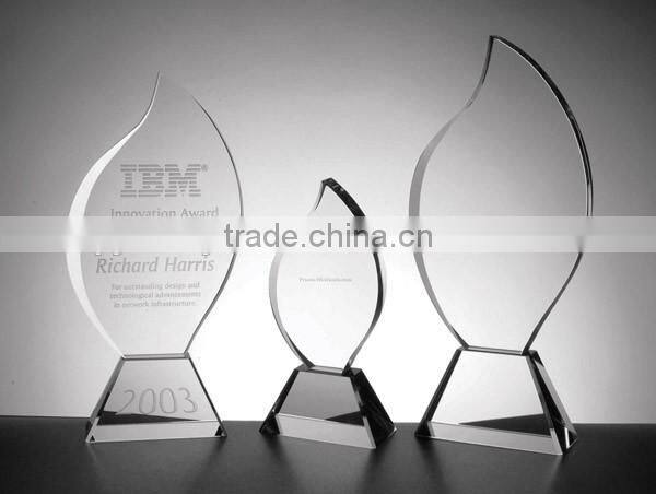 new design star shape crystal trophy award