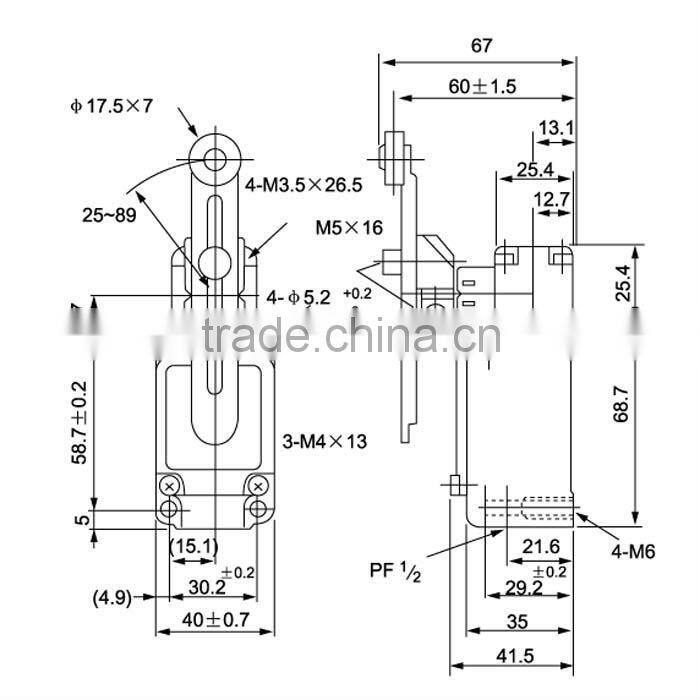dc voltage limit switch / high temperature safety switch / Electrical hoist switch