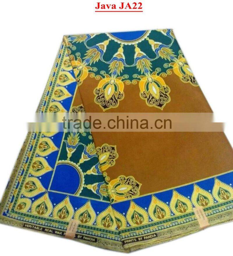 Royal blue african wax sunflower pattern soft material good quality african wax