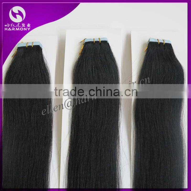 Hot sale 100% unprocessed virgin brazilian hair cheap tape hair extensions