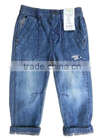 baby jeans with hem depth boys trousers denim jeans boys fashion blue jeans
