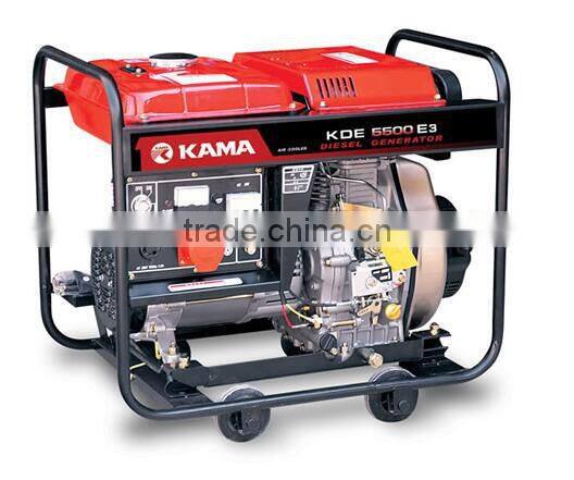KAMA 6.3kva DC output Three phase small diesel generator open type for sale