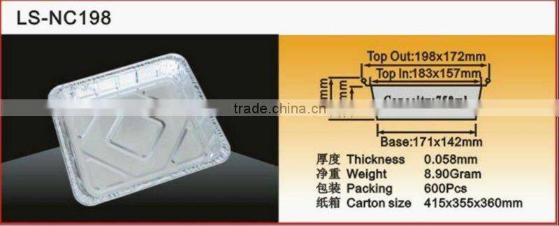 "take out food" foil dish