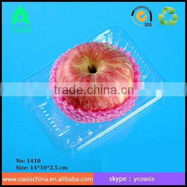 Clear plastic blister packaging tray for fruit