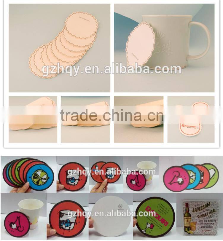 Custom Beer/Wine Absorbent Printed Paper Coaster/Mat Promotional For Pub/Bar