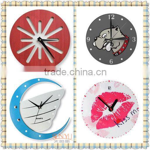 Customized acrylic wall clock with creativity and artistry
