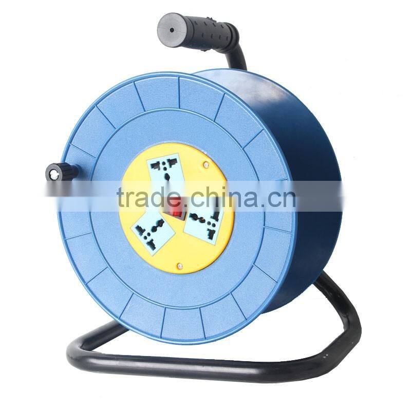 OEM convenient durable multi-purpose socket plastic cable reel with leakage protector