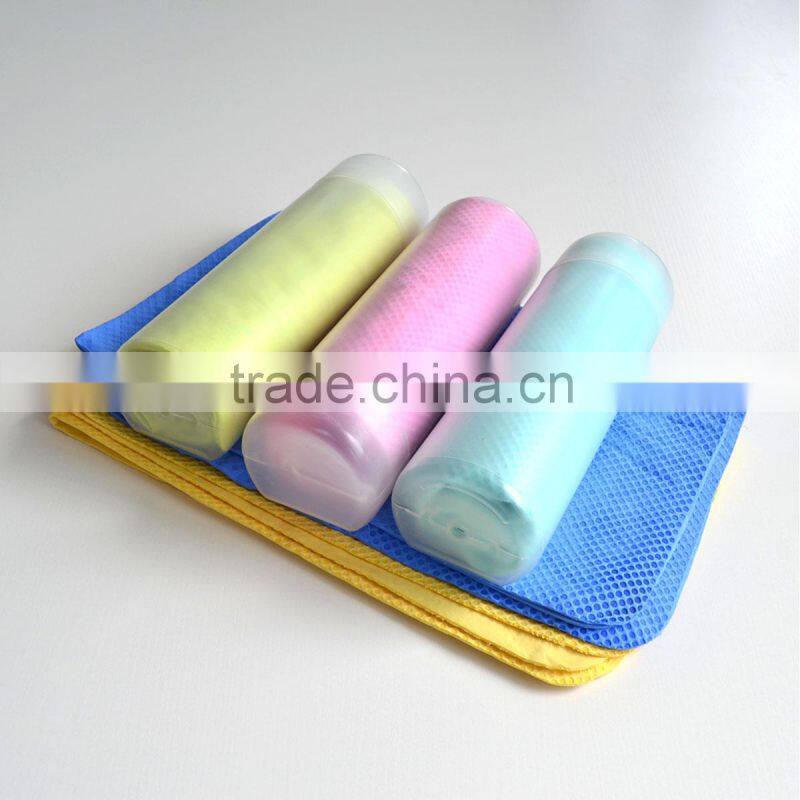 Tube packed pva chamois deerskin car cleaning towel