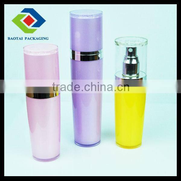 100ml light purple fresh taper round flower acrylic bottle for cosmetic toner
