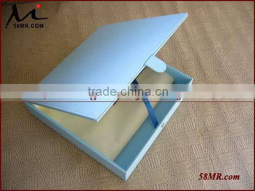 Leahter Fabric Linen Wood Photo Storage Packaging Gift Box
