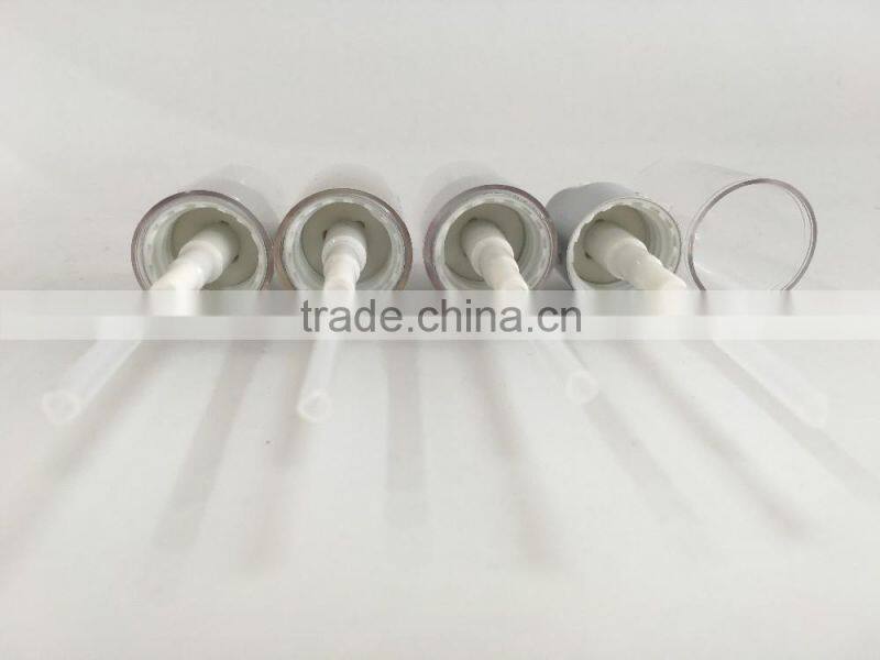 18/410 aluminum Essential lotion pump with plastic overcap