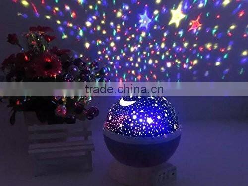 LED projection night light Battery Operated or USB Line Charging