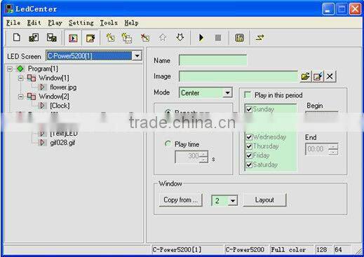 Semi-outdoor P6-32*96R LED msg Billbord