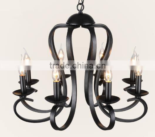 simple design metal chandelier ,America style chandelier ,Glassic candle chandelier,Retro metal branch chandelier