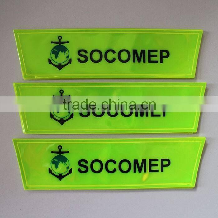 Reflective velcro plate & run men name card