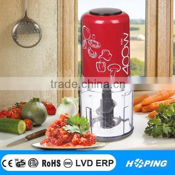 Electric food chopper/processor double blades