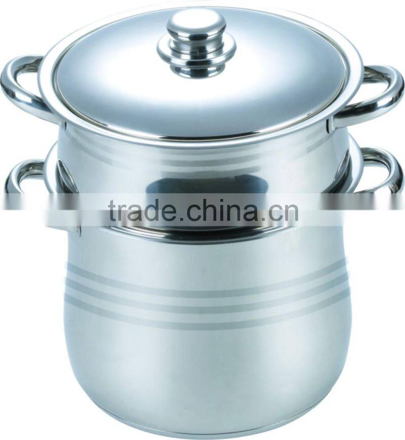 AH3606 sainless steel double boiler ( steamer set )