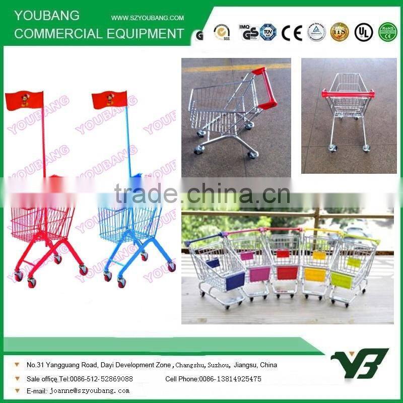 Supermarket equipment mini childs metal shopping trolley