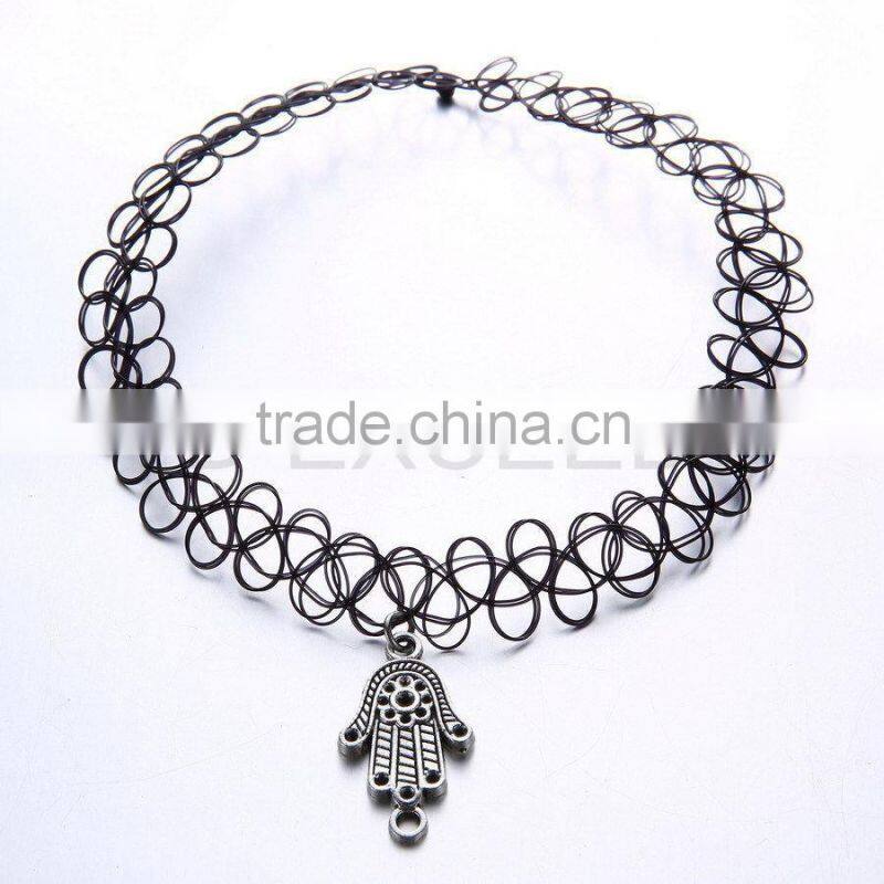 2015 Hot Plastic Elastic Tattoo Choker Necklace