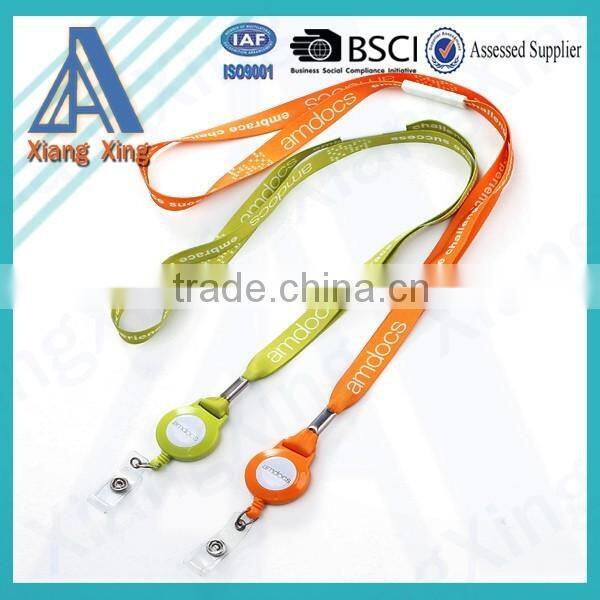 Wholesale Fashionable Polyester Mobile/Cell Phone Lanyard With Badge Reel