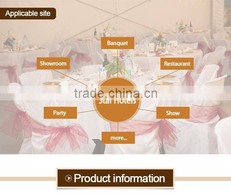 Top quality shirred lycra spandex chair cover with diamond buckle wholesale wedding chair cover with plume sash