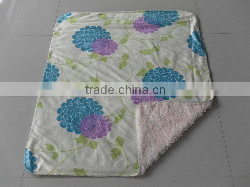 100% polyester printed short fur sherpa throw