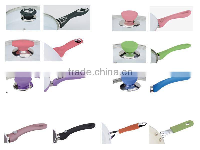 Trade Assurance Aluminum ceramic cookware induction with glass lid