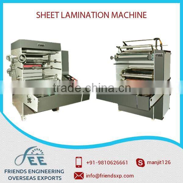 Newly Design Top Quality Sheet Lamination Machine Popular Manufacturer