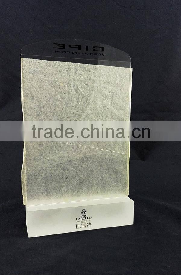 Customized acrylic a4 menu holder