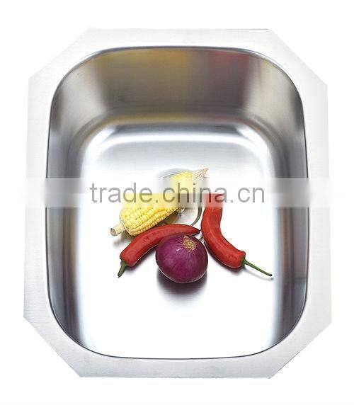 Wholesale Alibaba One Piece Kitchen Sink Under mount 304 stainless steel material tensile kitchen sink with strainer - 3847A