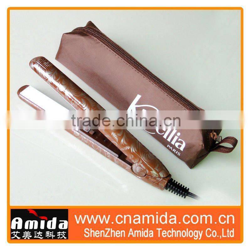 Gold Yellow Travel Hair Straightener Mini Classic Heat Insulation Bag
