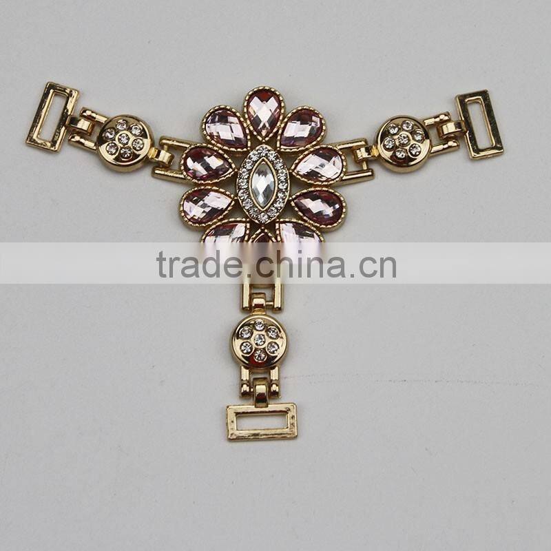 fashion rhinestone ladies shoe raw material Made In China Factory