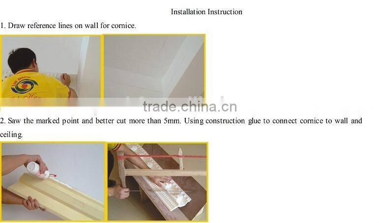 HG7001 Factory price exterior and Interior decorative PU foam cornice moulding