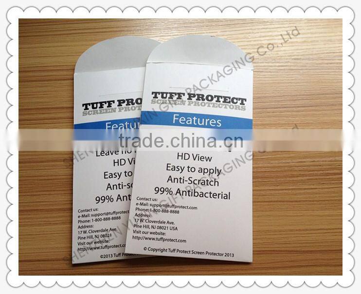 SCREEN FILM PACKAGE / PAPER PACKAGE / TUFF PROTECTOR PACKAGE /4C PRINTING PACKAGING PAPER/WHOLESALE SHENZHEN YUXIN GIFT PACKAGE