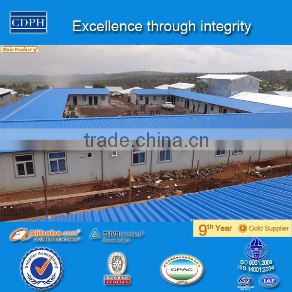 China aliababa galvanized steel structure prefabricated house prices in Papua New Guinea