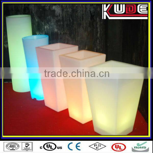LED illuminated beautiful plastic flowerpots/garden decorative flowerpots stand/corner flowerpot