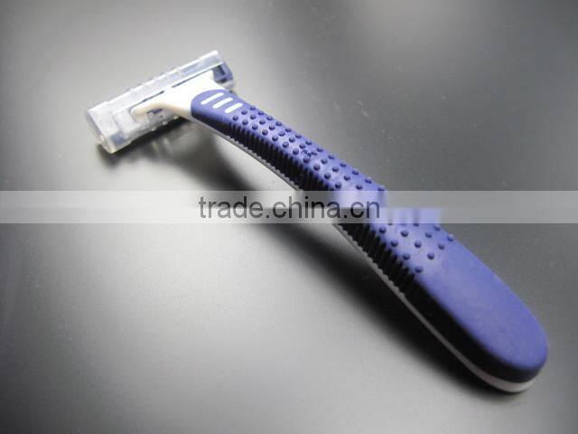 branded blue hotel plastic razor
