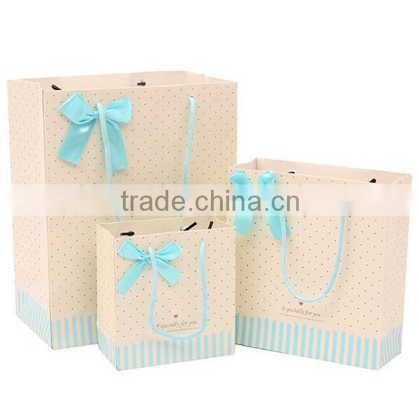 Sweet Light Color Paper Bag With Logo Print