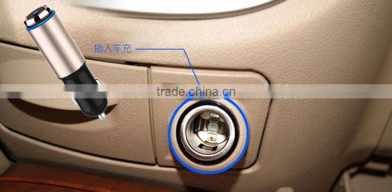 dual usb car charger 12v car battery charger phone car charger with bluetooth earphone