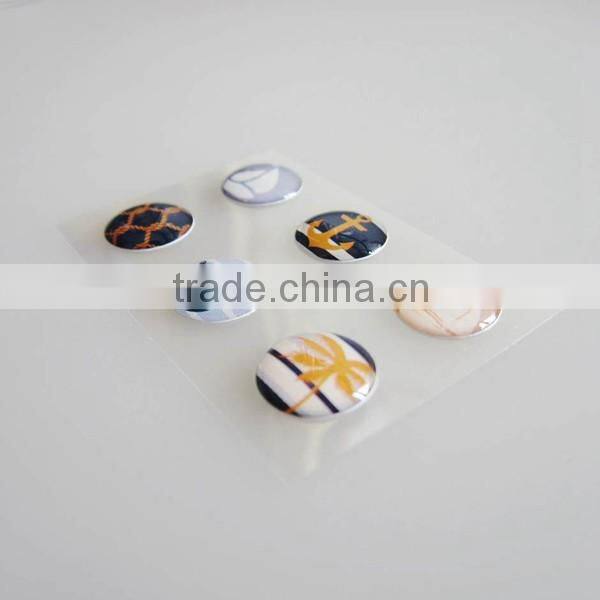 3D epoxy mobile phone home key stickers adhesive cartoon home button sticker