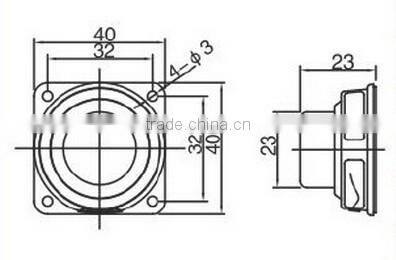 FBS40-5 High Quality square portable magnetic speaker used for stereo (FBELE)